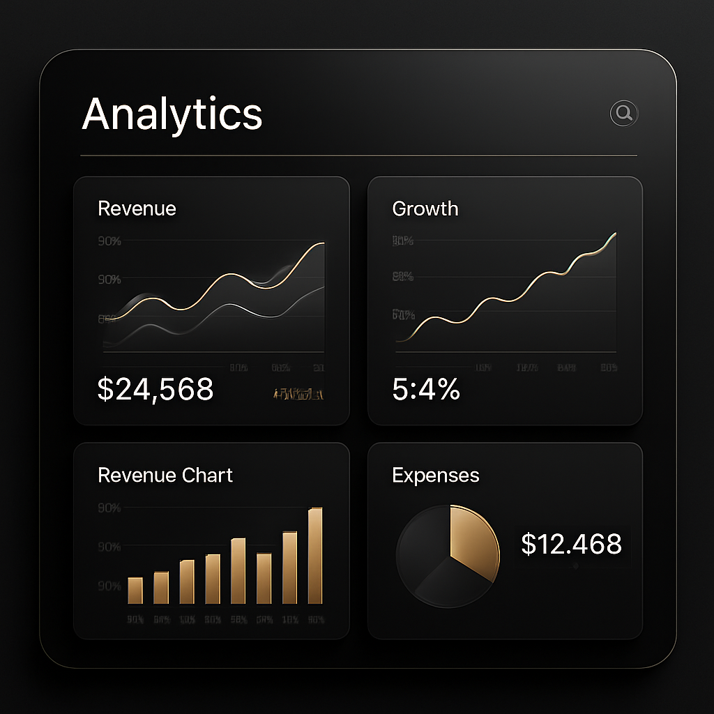 Analytics dashboard showing creator revenue growth