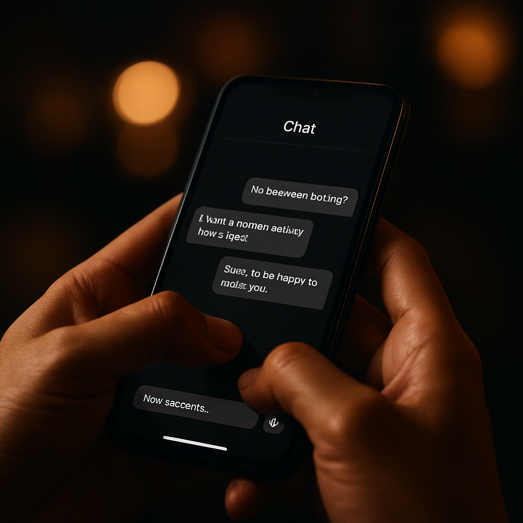 Customer engagement on a smartphone chat
