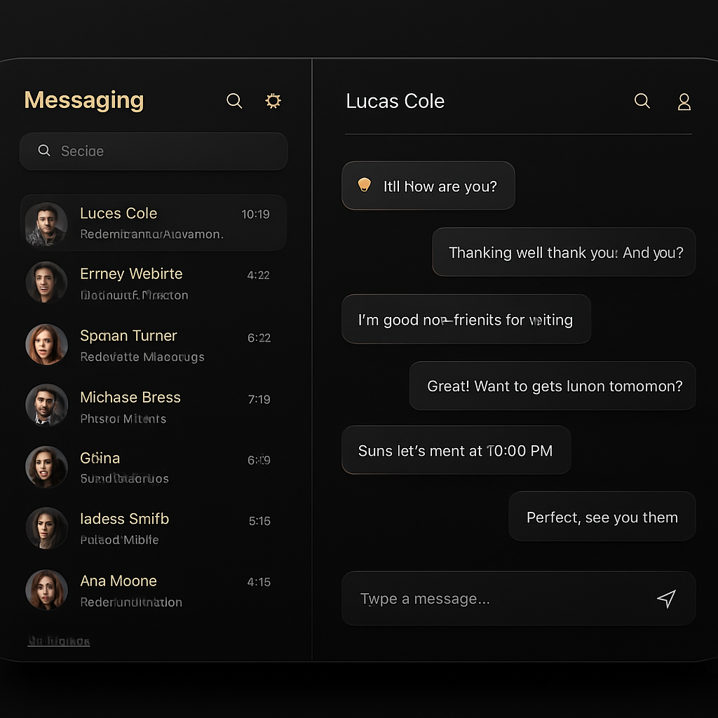 Messaging dashboard interface